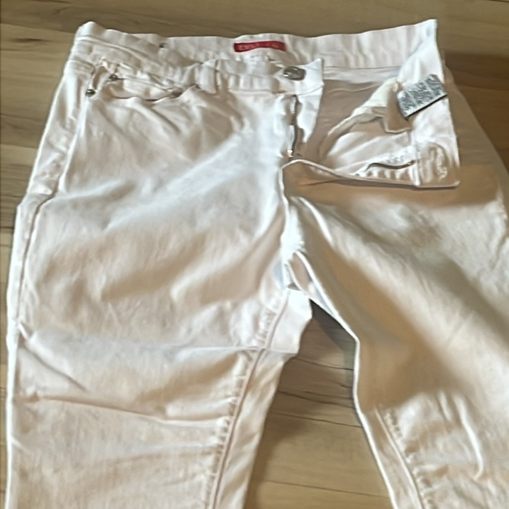 Women's White Straight Leg Pants - Picture 2 of 5
